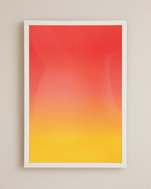 Quadro Decorativo 45x64cm Ilustrado 021BR "Amanhecer" – Arte Carioca Exclusivo com Moldura e vidro