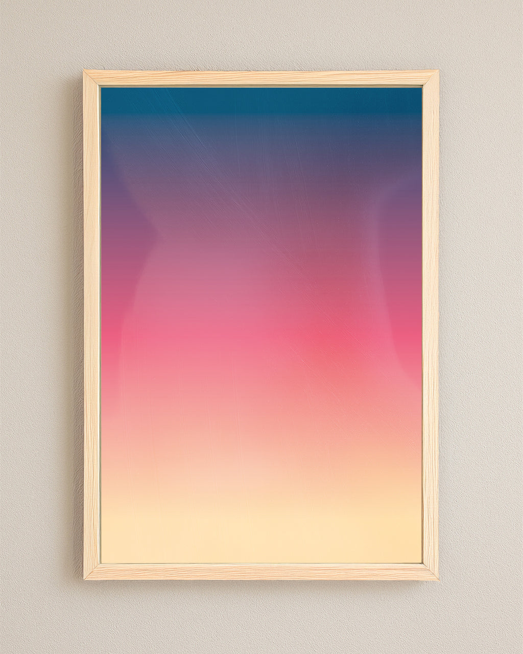 Quadro Decorativo 45x64cm Ilustrado 021BR "Entardecer" – Arte Carioca Exclusivo com Moldura e vidro
