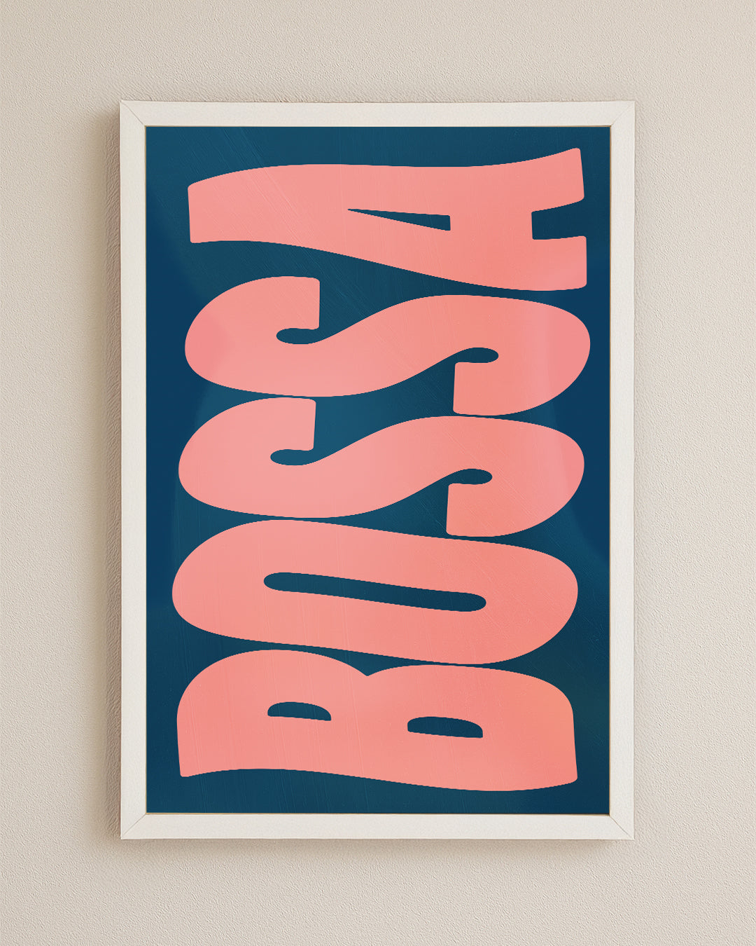 Quadro Decorativo 45x64cm Ilustrado 021BR "Bossa" – Arte Carioca Exclusivo com Moldura e vidro