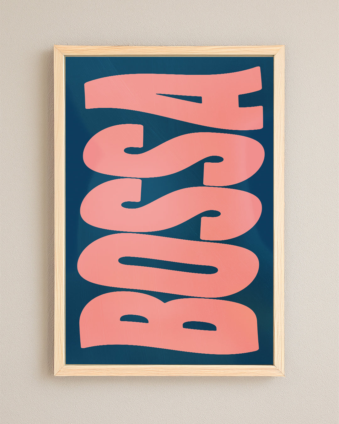 Quadro Decorativo 45x64cm Ilustrado 021BR "Bossa" – Arte Carioca Exclusivo com Moldura e vidro