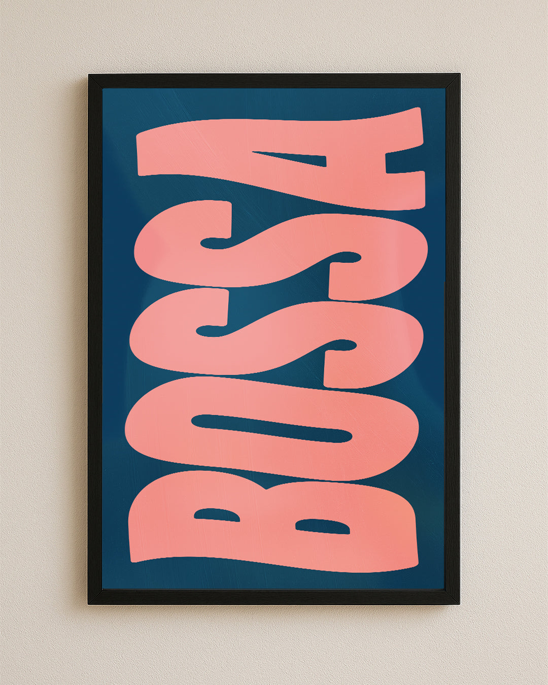 Quadro Decorativo 45x64cm Ilustrado 021BR "Bossa" – Arte Carioca Exclusivo com Moldura e vidro