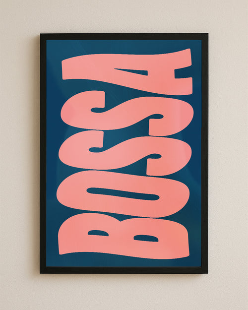 Quadro Decorativo 45x64cm Ilustrado 021BR "Bossa" – Arte Carioca Exclusivo com Moldura e vidro